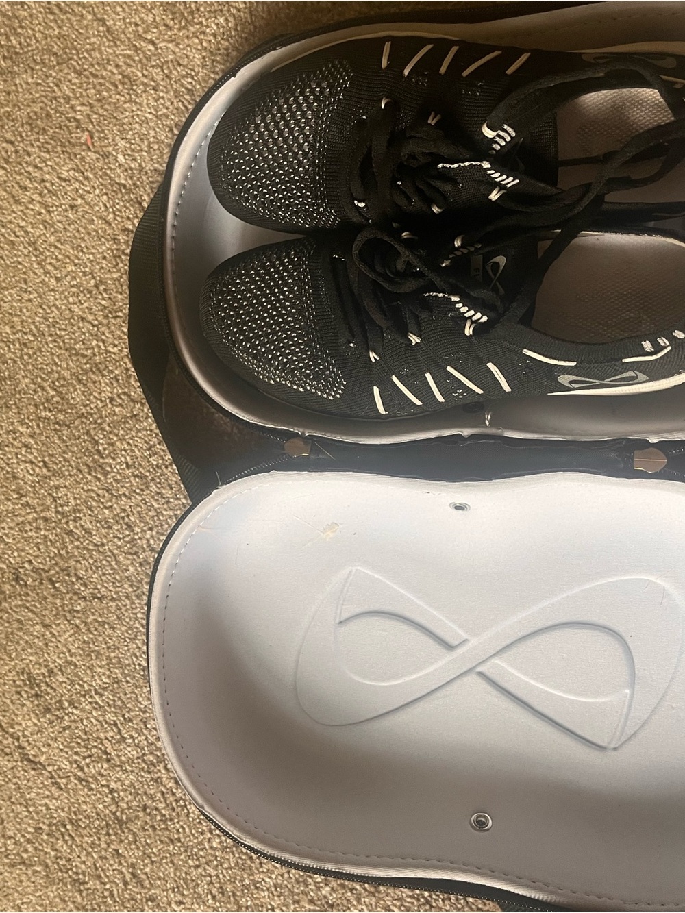 NFINITY Black and White Women's Athletic Shoes